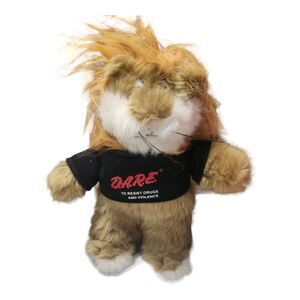 Vintage '90s Dare to Resist Drugs And Violence Lion Mascot Plush D.A.R.E.